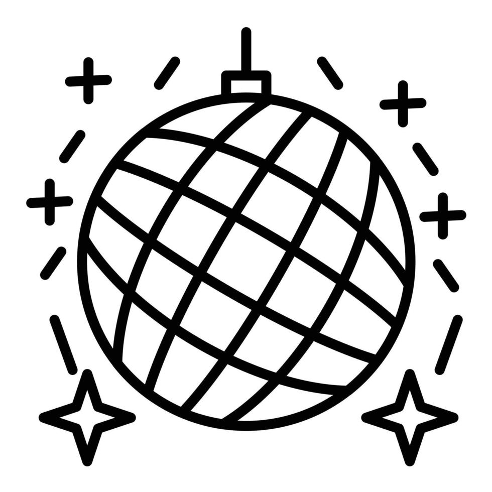 Disco Ball Line Icon vector