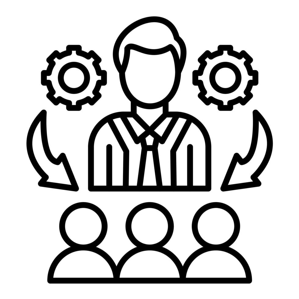 Mentoring Line Icon vector