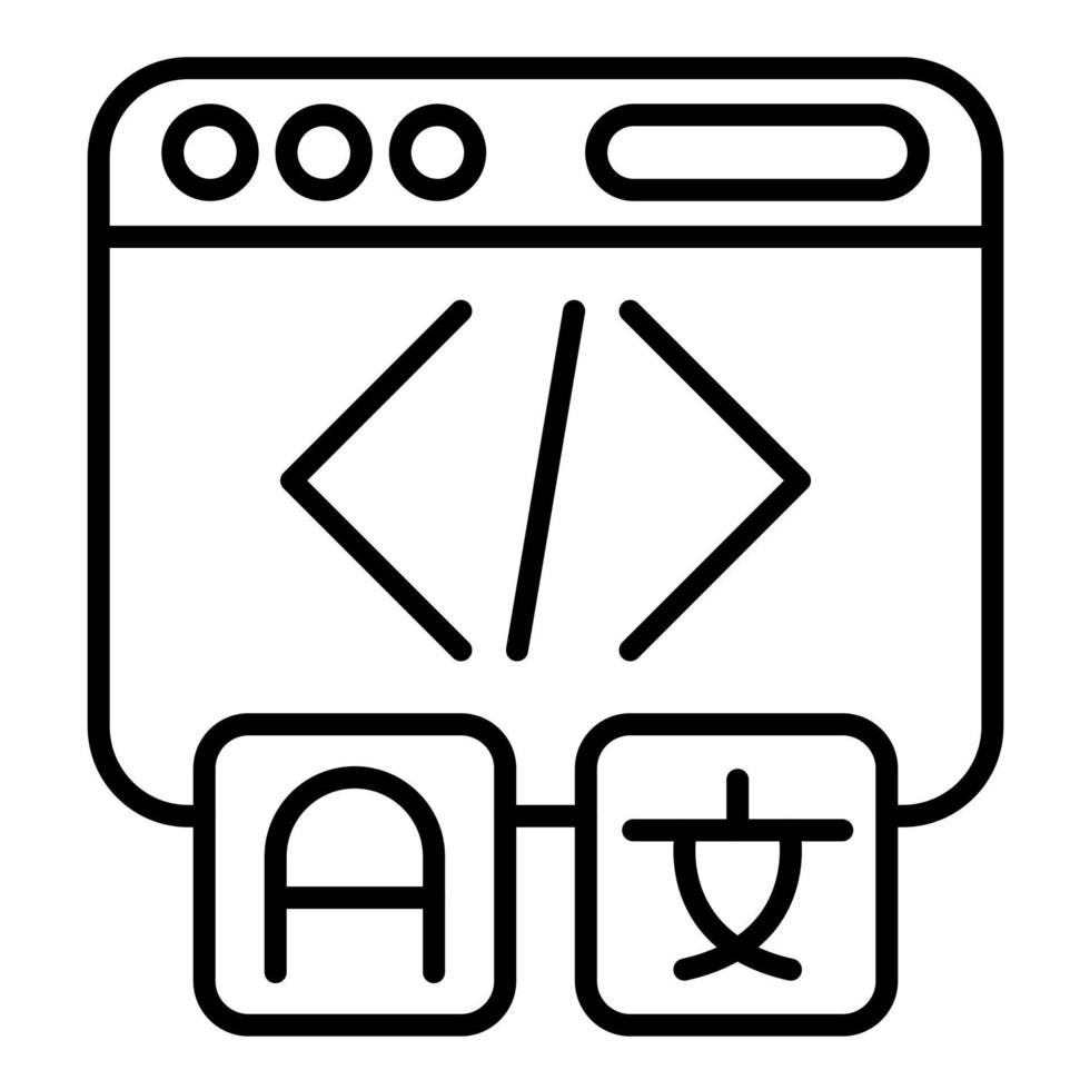 Hreflang Tag Line Icon vector