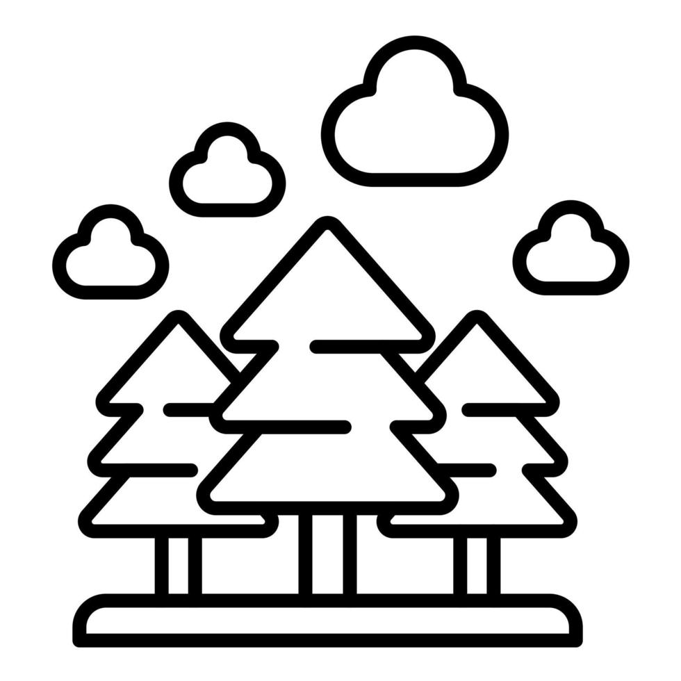 Wilderness Line Icon vector