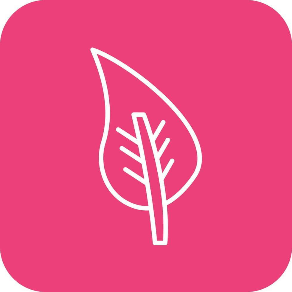 Leaf Line Round Corner Background Icons vector