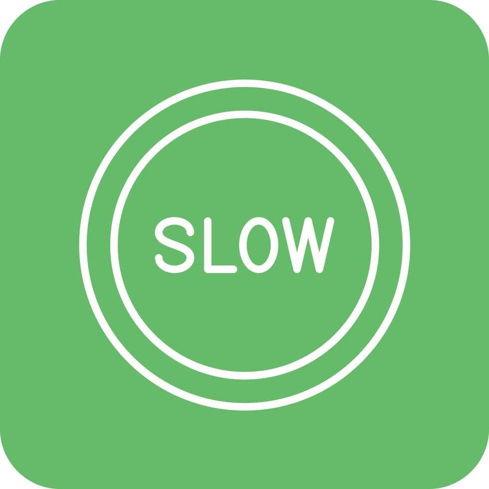 Slow Line Round Corner Background Icons vector
