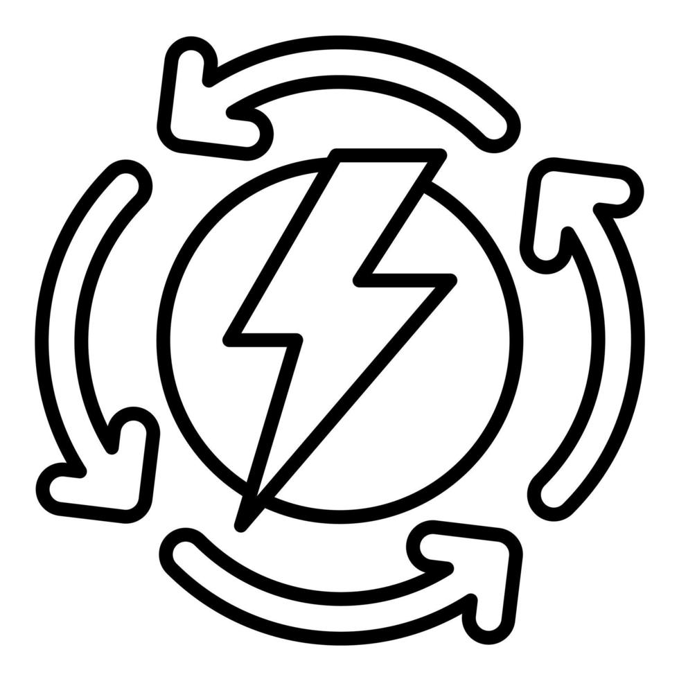 icono de línea de electricidad vector