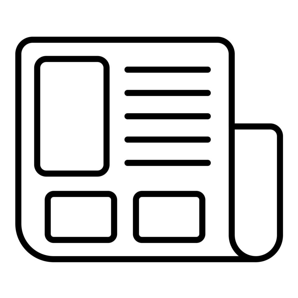 Newspaper Line Icon vector