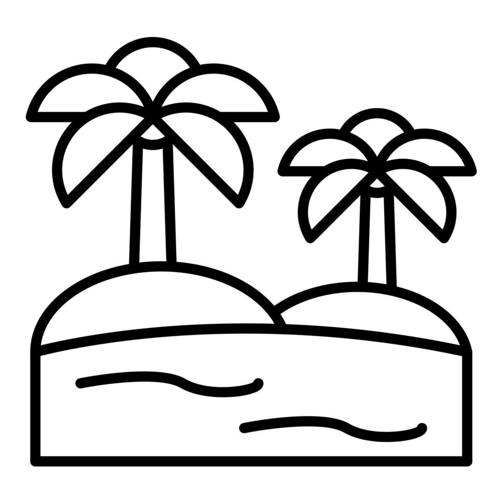 Oasis Line Icon vector