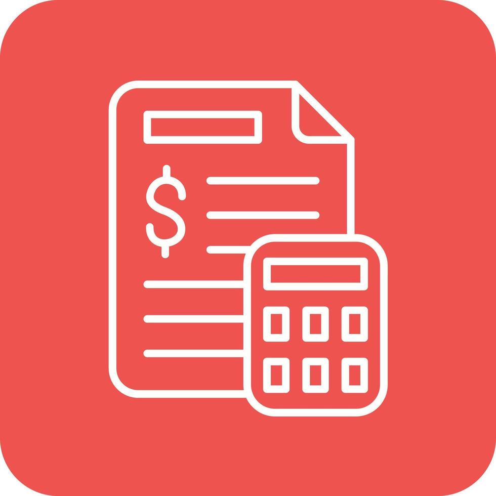 Financial Statements Line Round Corner Background Icons vector