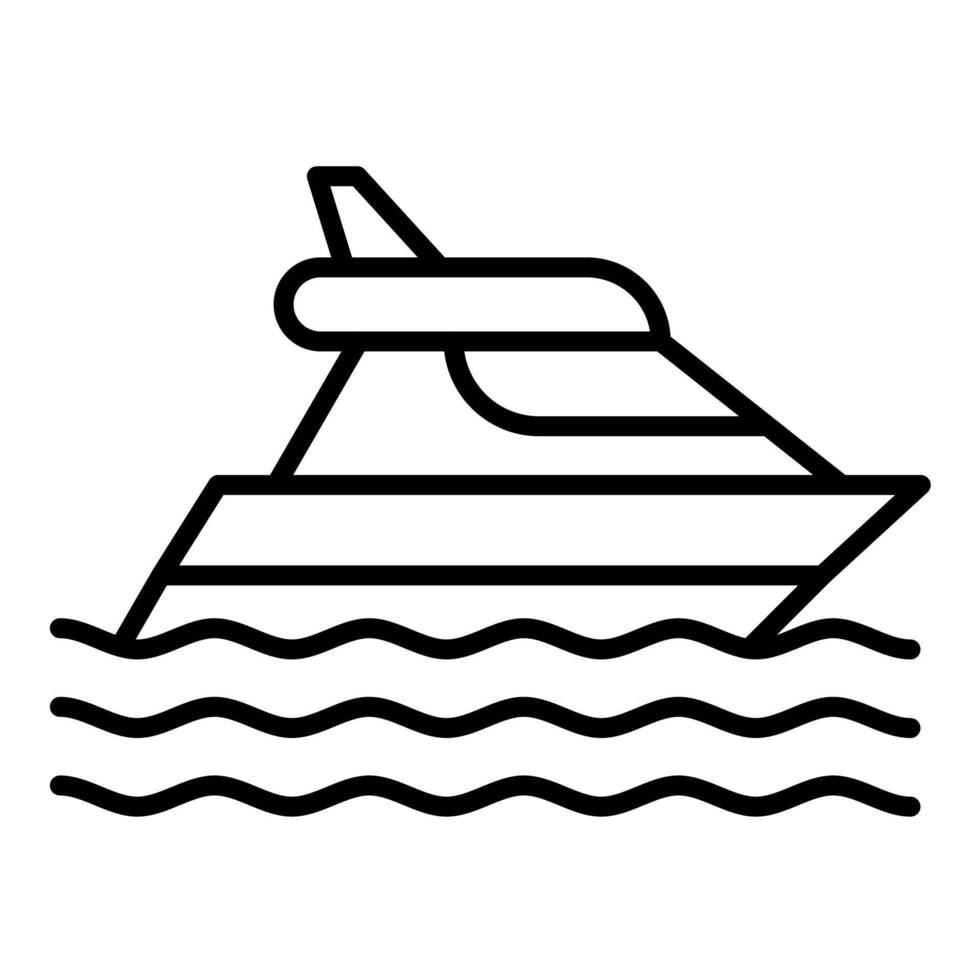 Yachting Line Icon vector