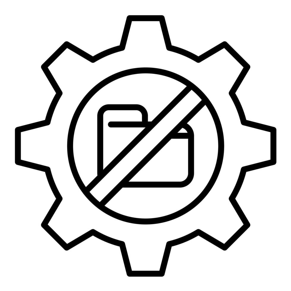 restricción del icono de la línea de procesamiento vector