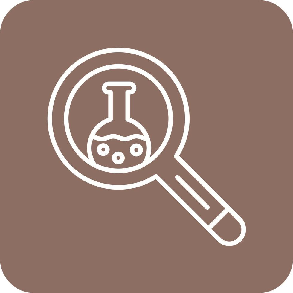 iconos de fondo de esquina redonda de línea de investigación vector