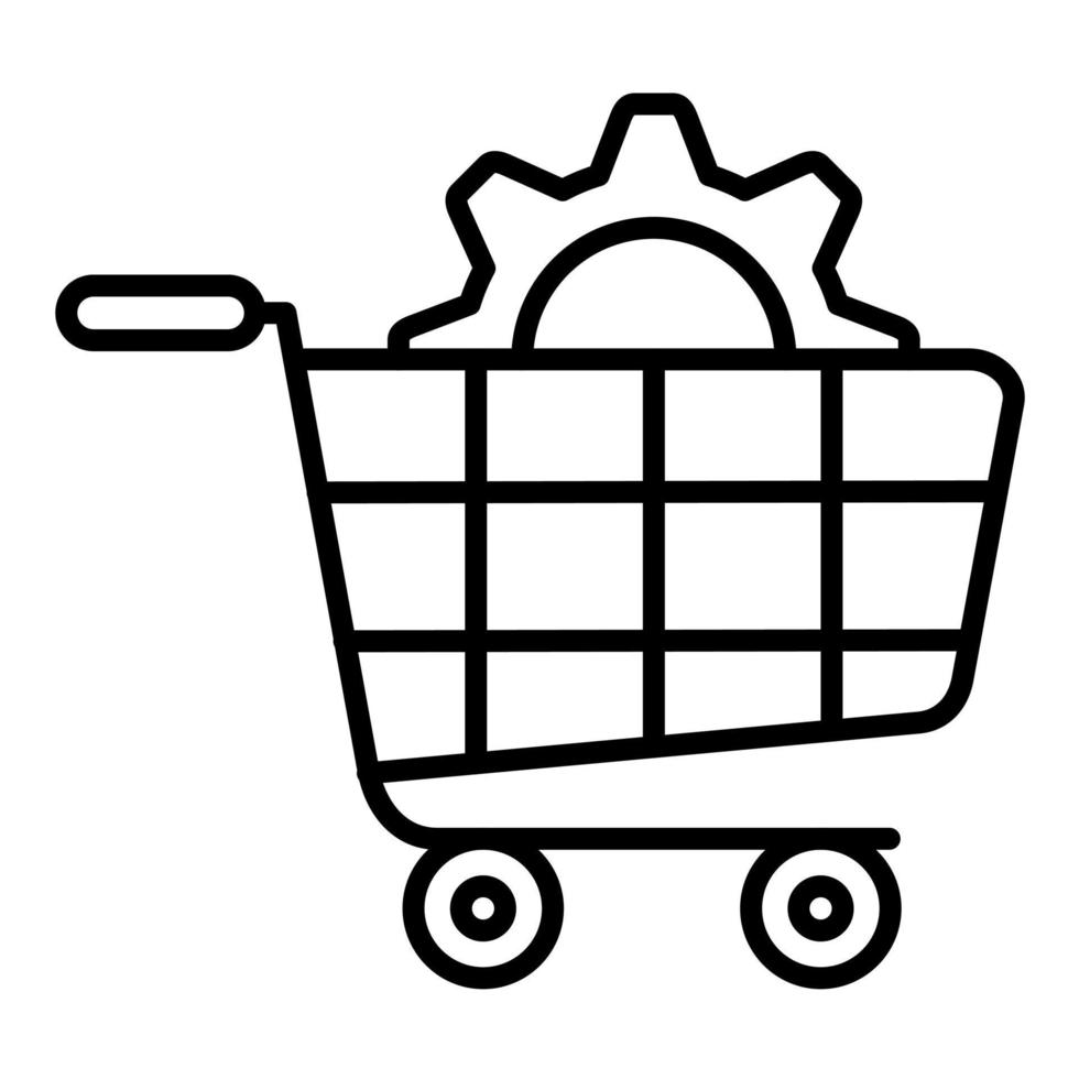 Ecommerce Development Line Icon vector