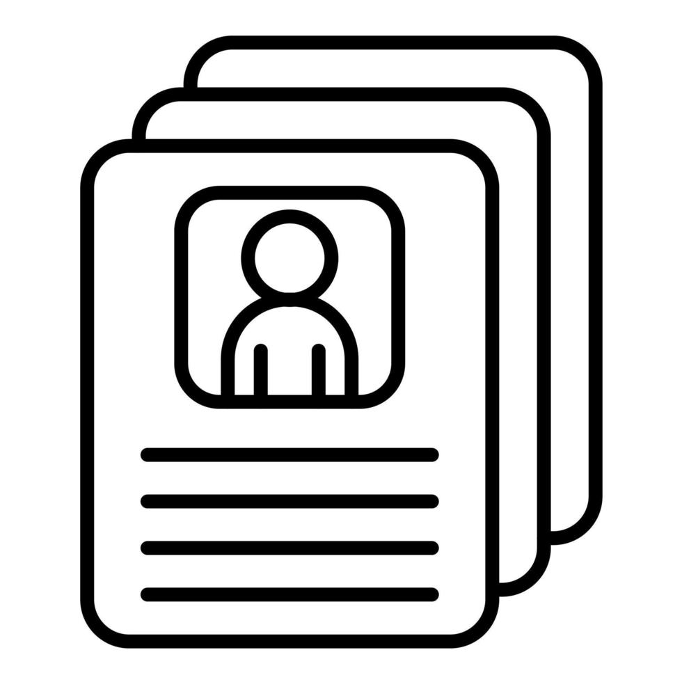 Reading Resumes Line Icon vector