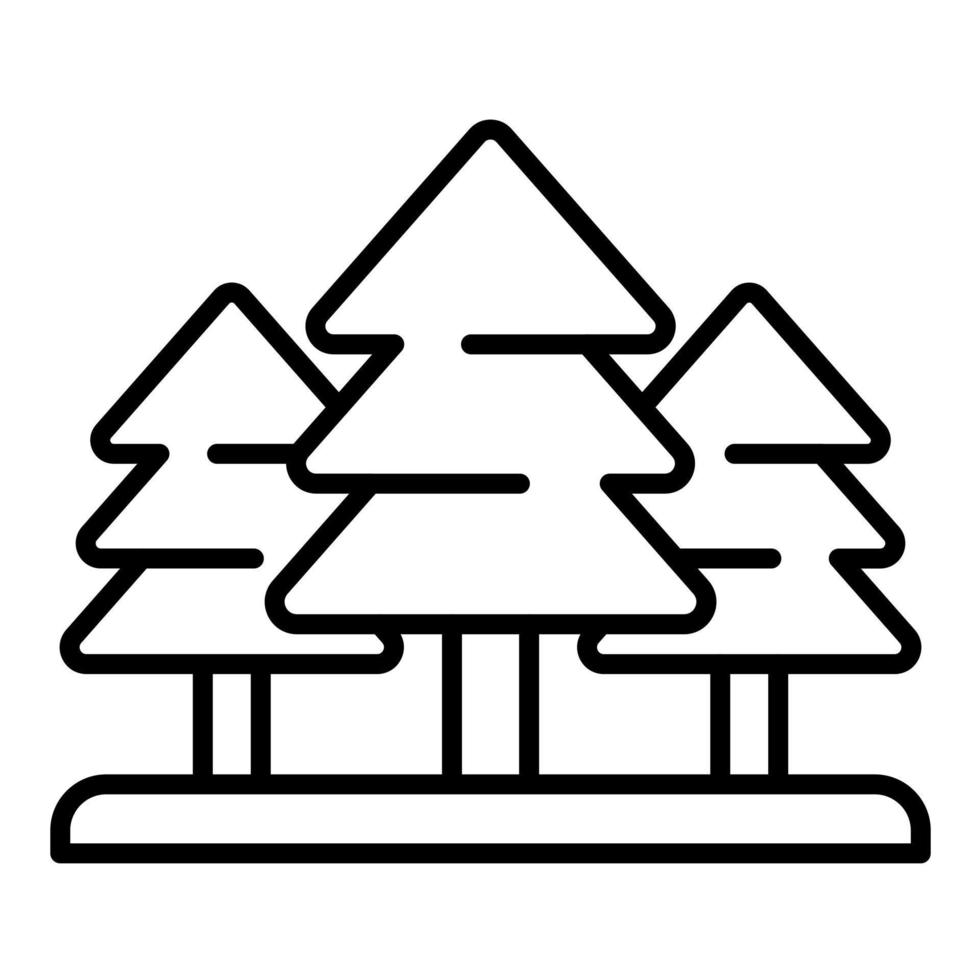 Forest Line Icon vector