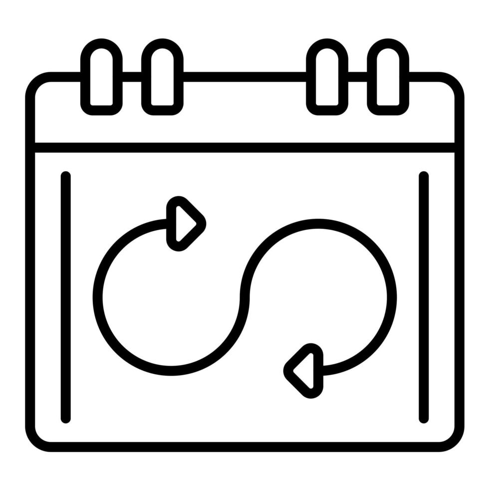 Flexible Schedule Line Icon vector