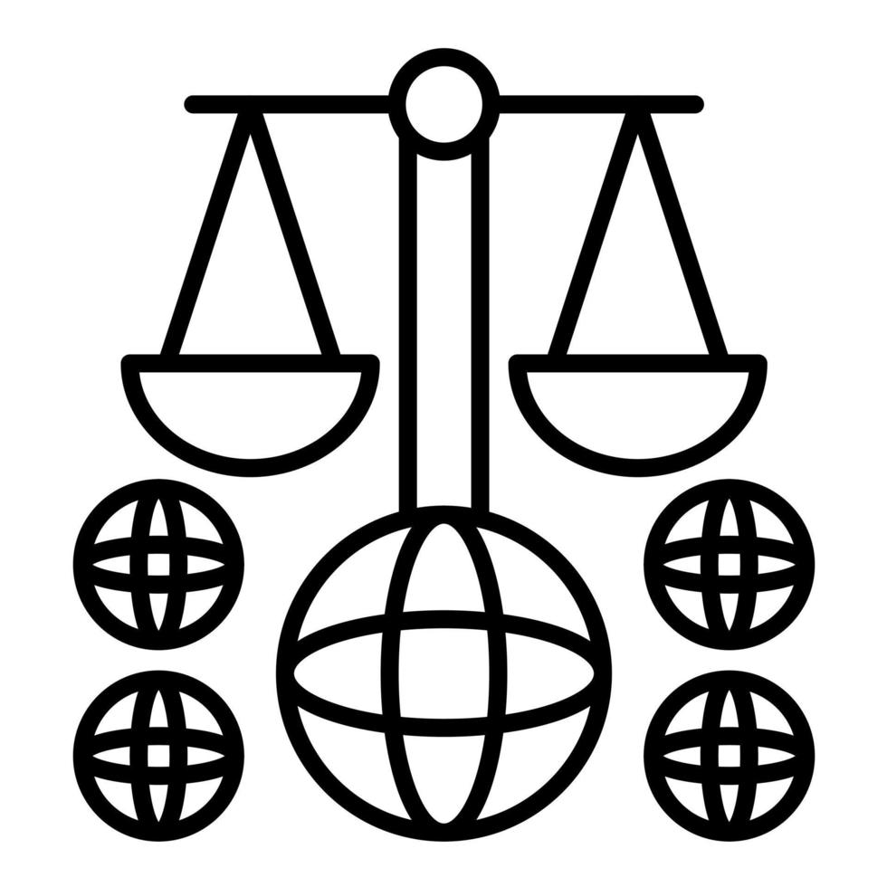 International Law Line Icon vector