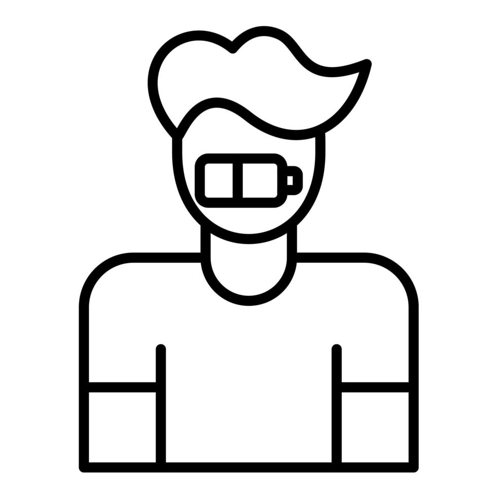 Apathy Line Icon vector