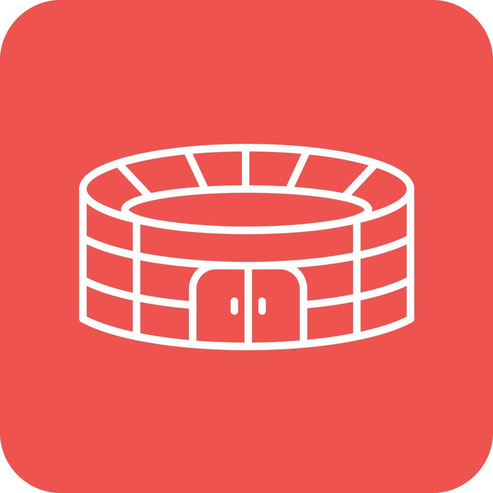Stadium Line Round Corner Background Icons vector