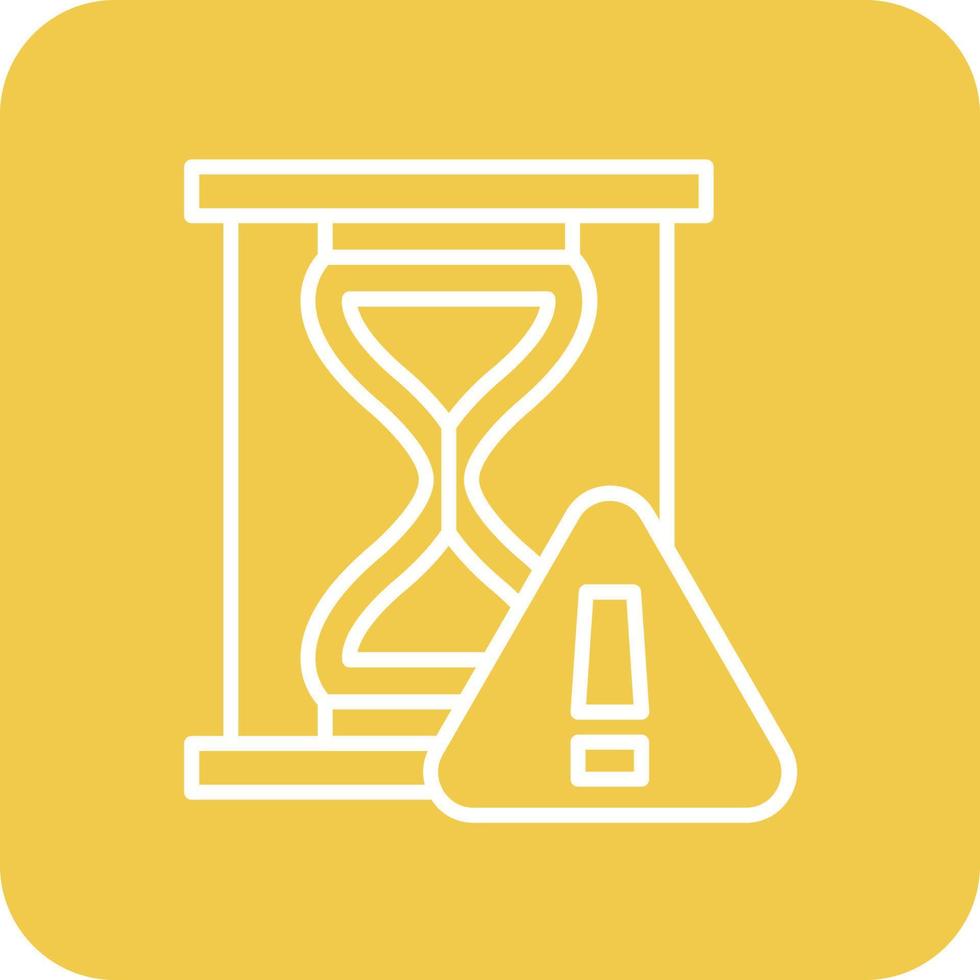 Procrastination Line Round Corner Background Icons vector