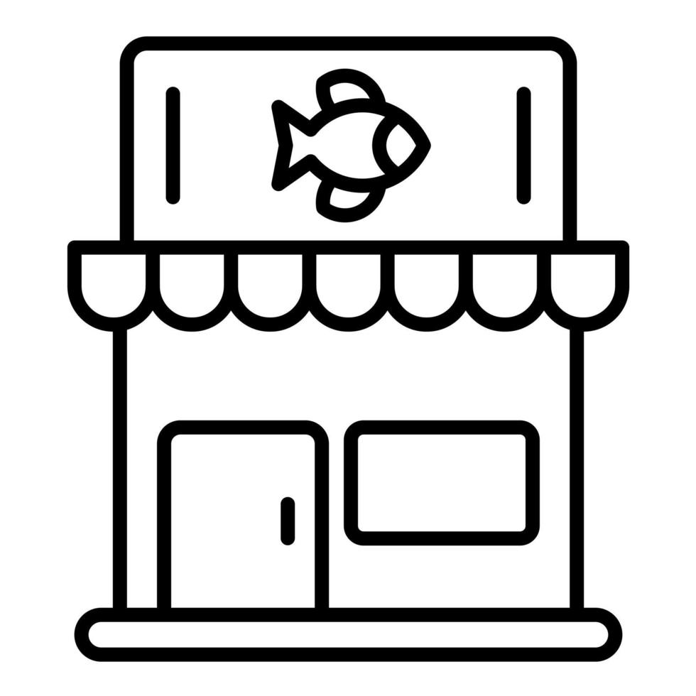 Fishing Gear Shop Line Icon vector