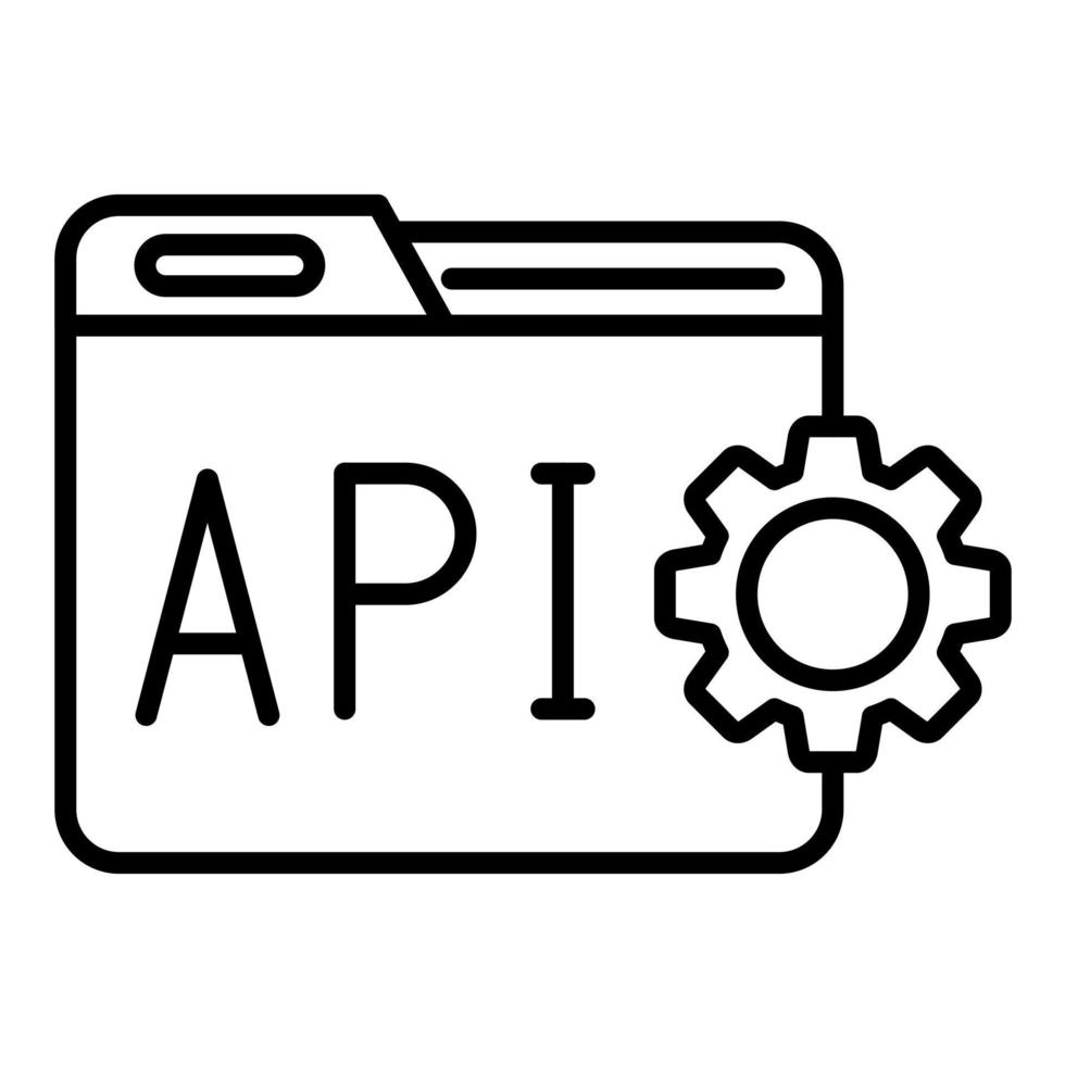 Api Interface Line Icon 14810885 Vector Art at Vecteezy