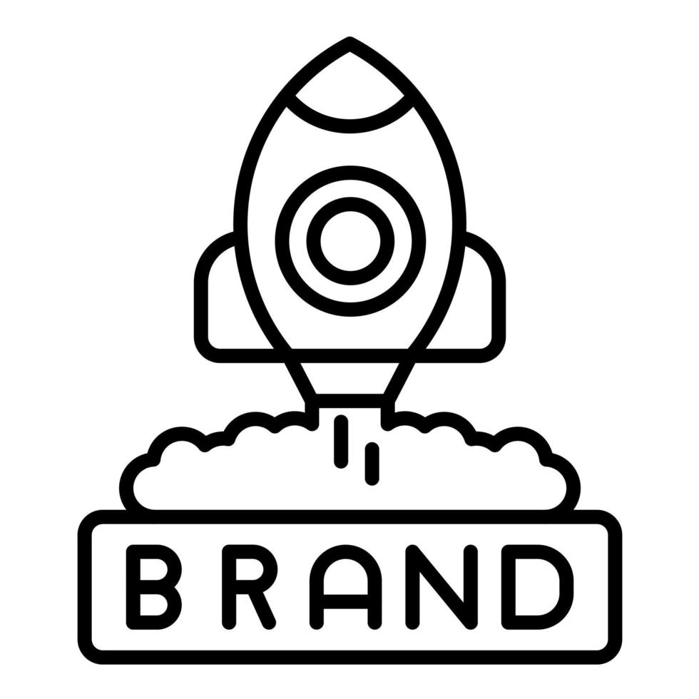 Brand Launch Line Icon vector