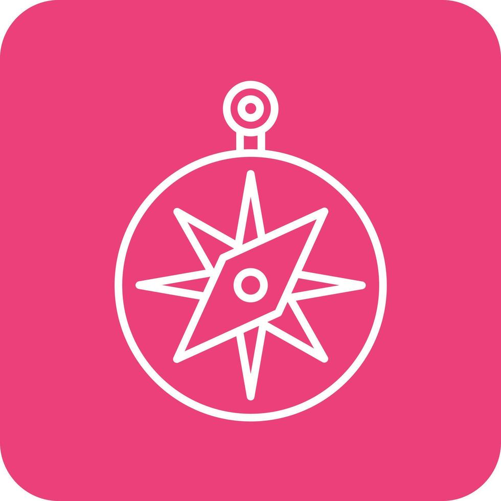 Compass Line Round Corner Background Icons vector