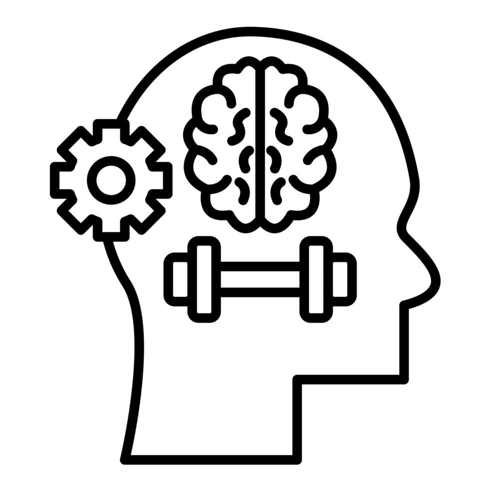 Brain Training Line Icon 14811093 Vector Art at Vecteezy