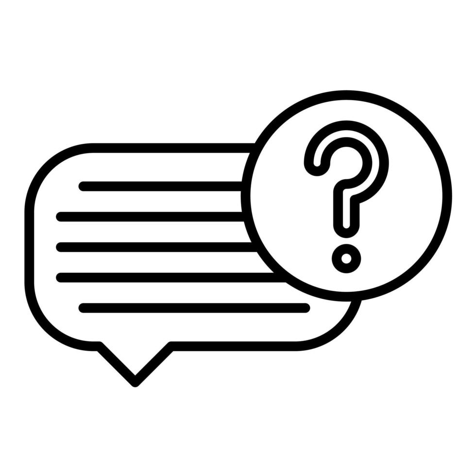 Ask Line Icon vector