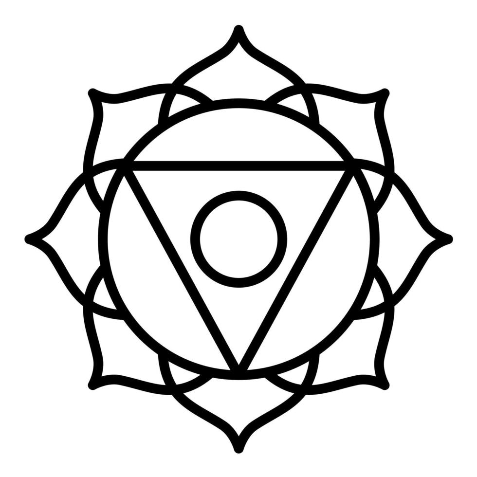 Chakras Line Icon vector