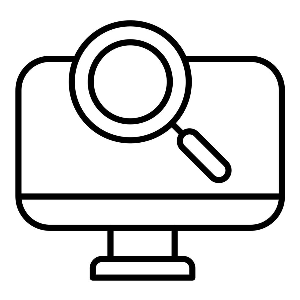 Screen Magnification Line Icon vector