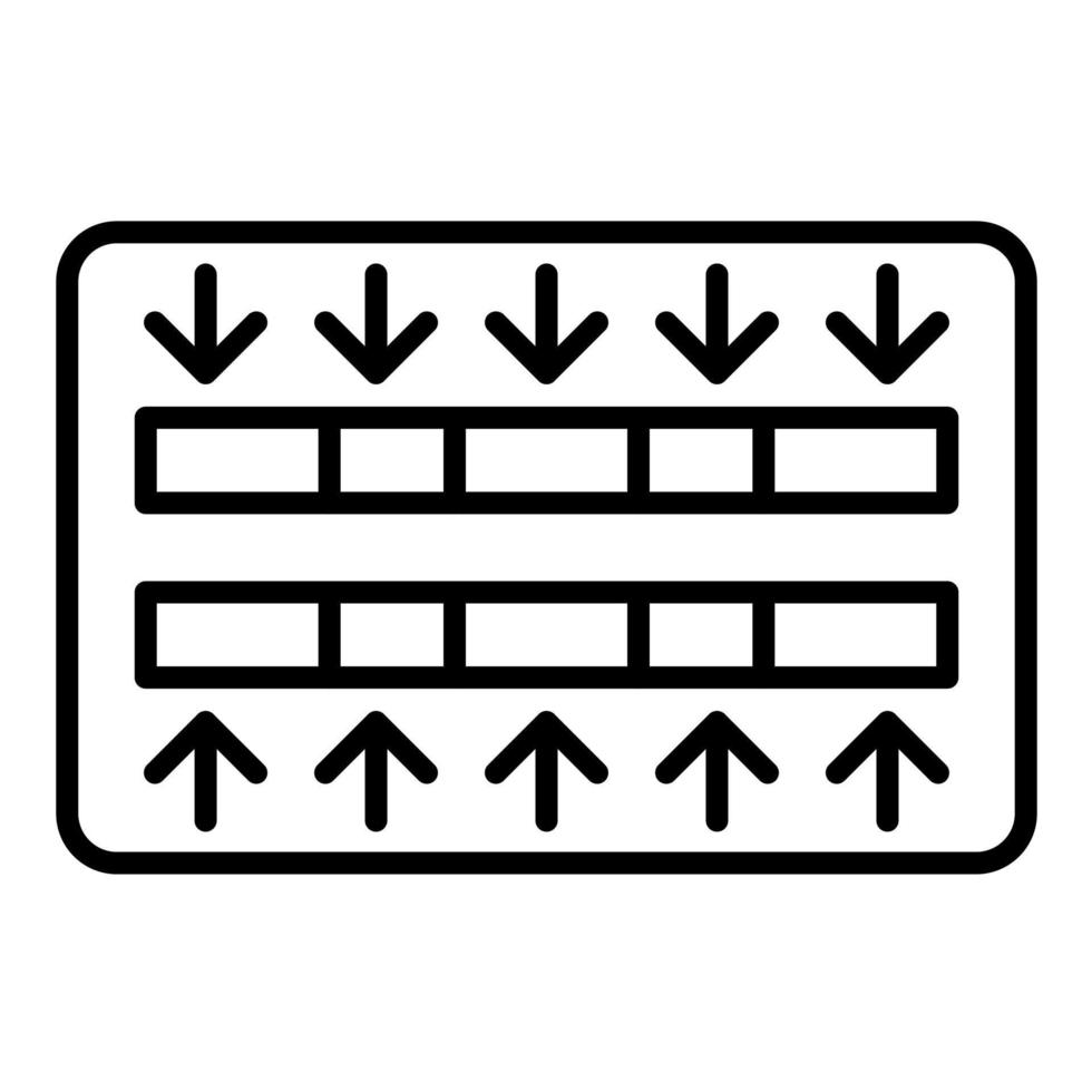 Sequence Alignment Line Icon vector