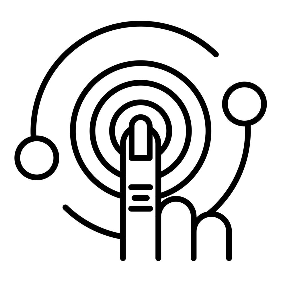 Iteraction Line Icon vector