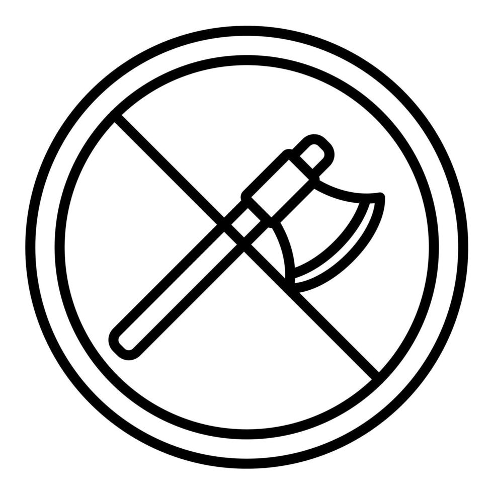 Stop Deforestation Line Icon vector