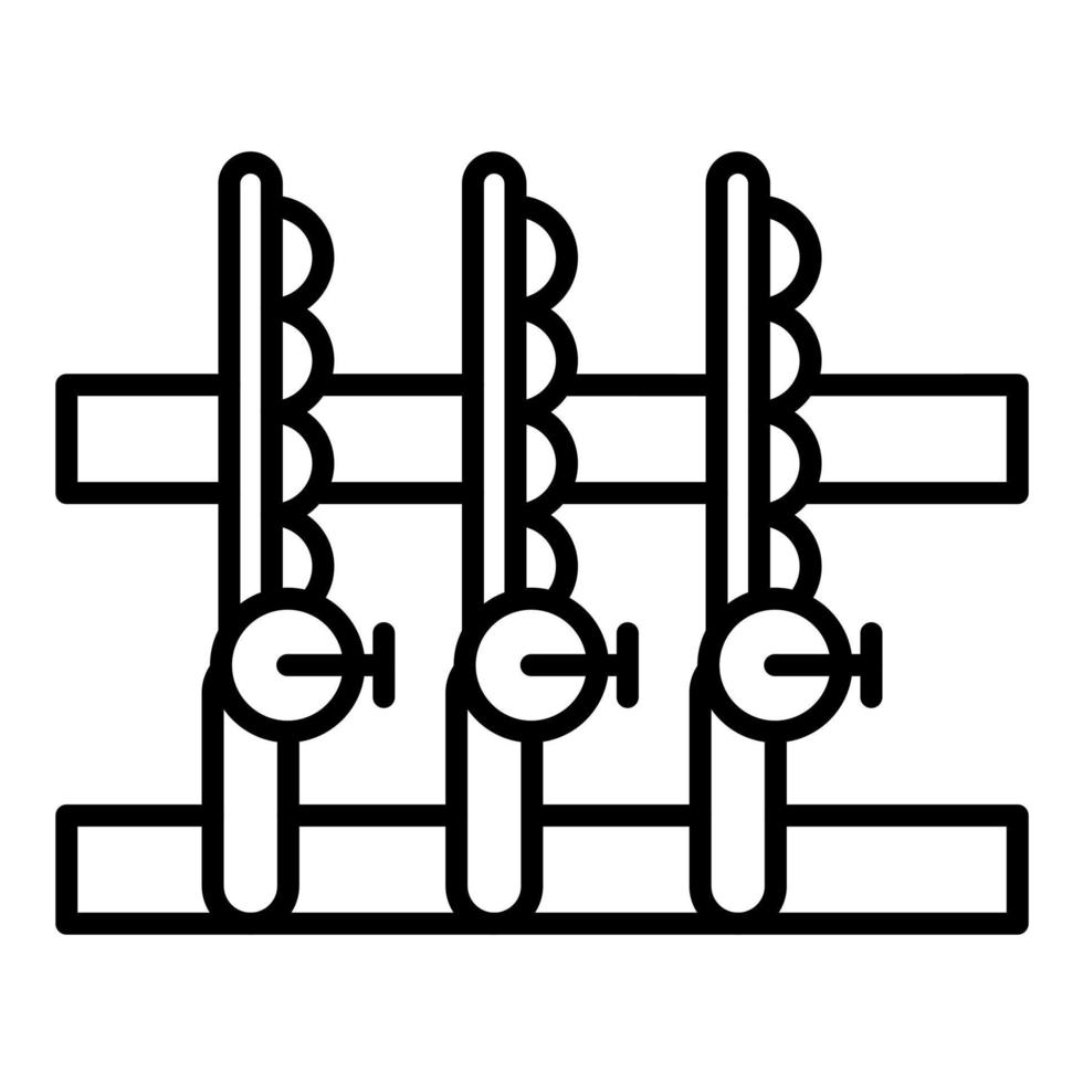 Rod Holder Line Icon vector