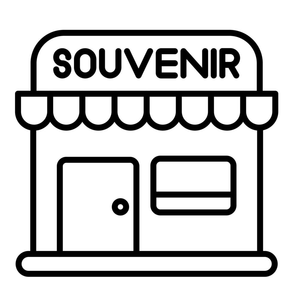Souvenir Shop Line Icon vector