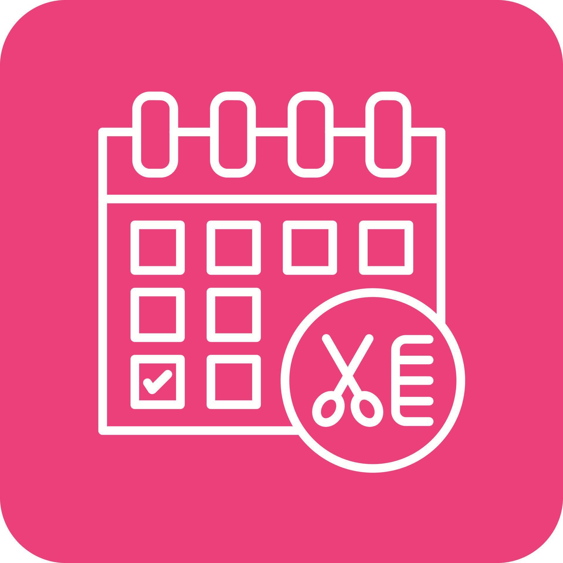 Barber Appointment Line Round Corner Background Icons 14811377 Vector