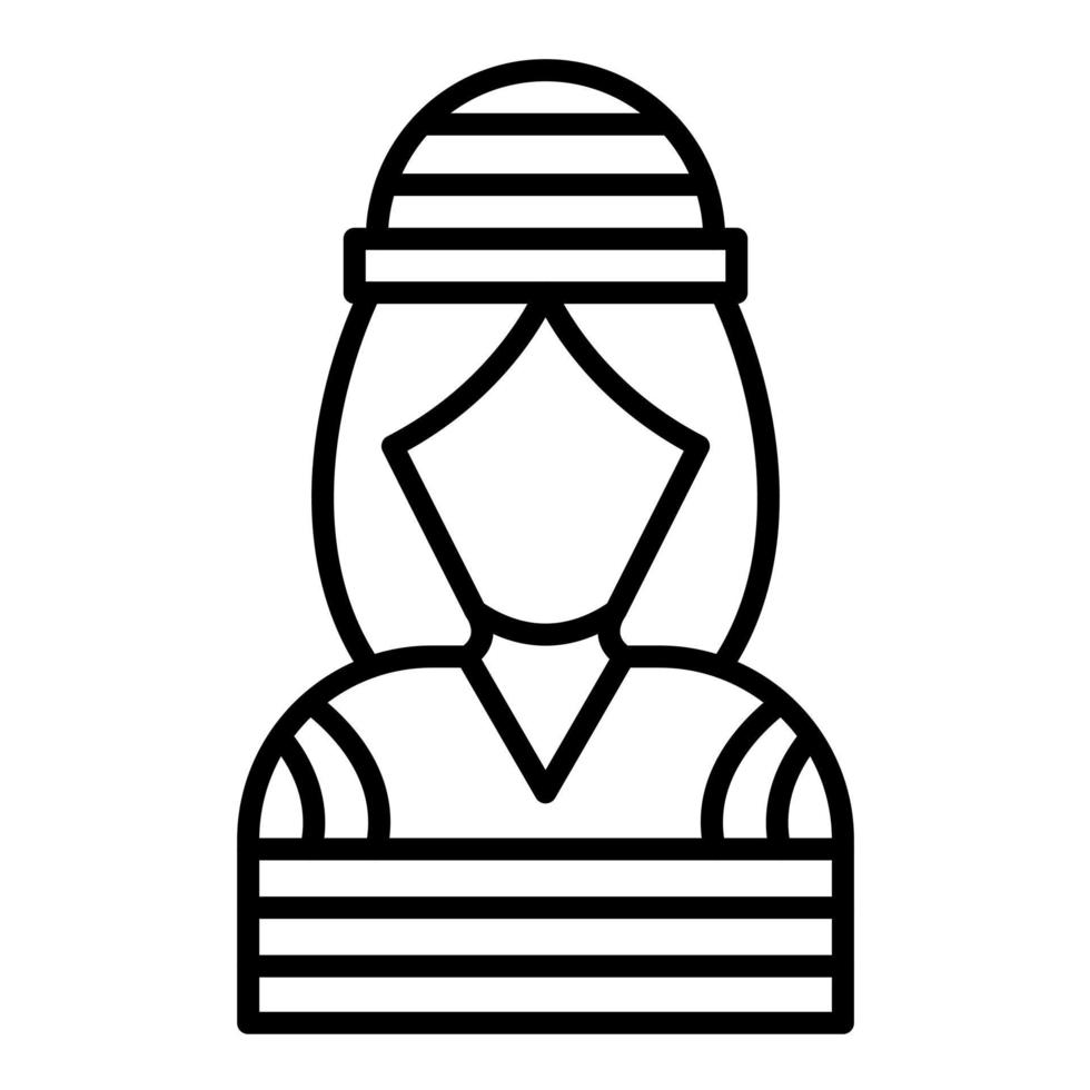 Criminal Female Line Icon vector