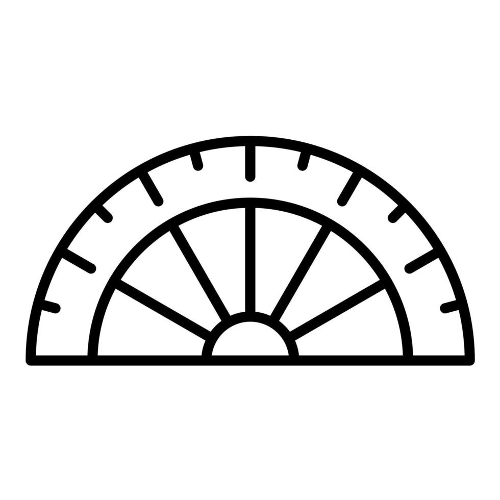 Protractor Line Icon vector