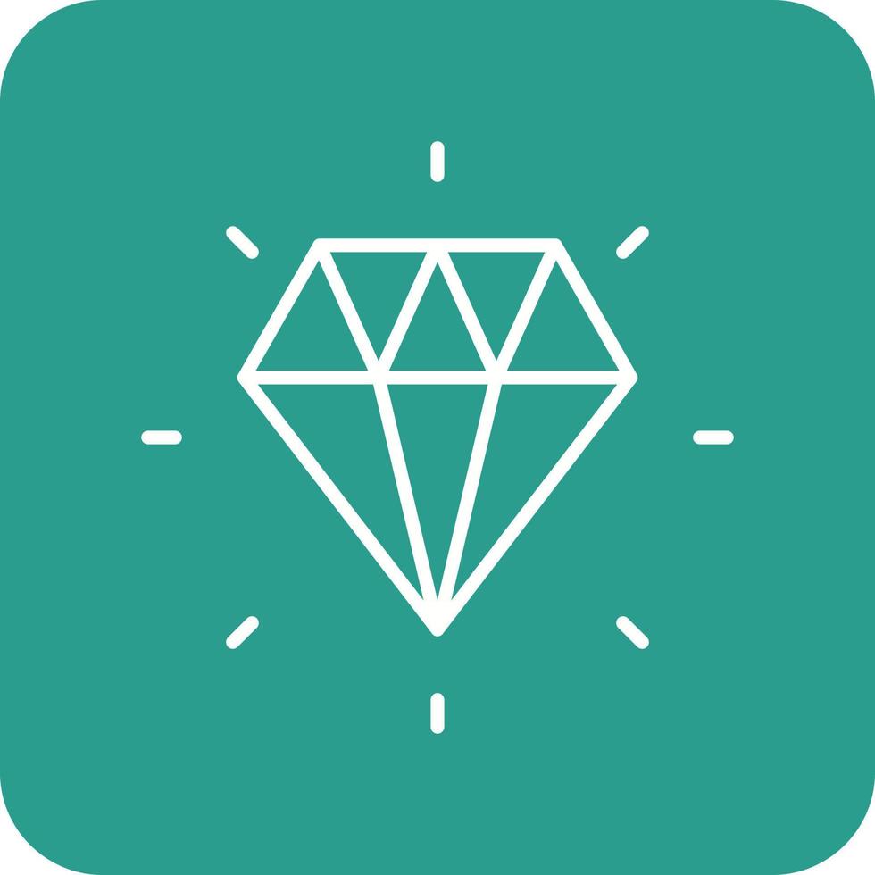 Diamond Line Round Corner Background Icons vector