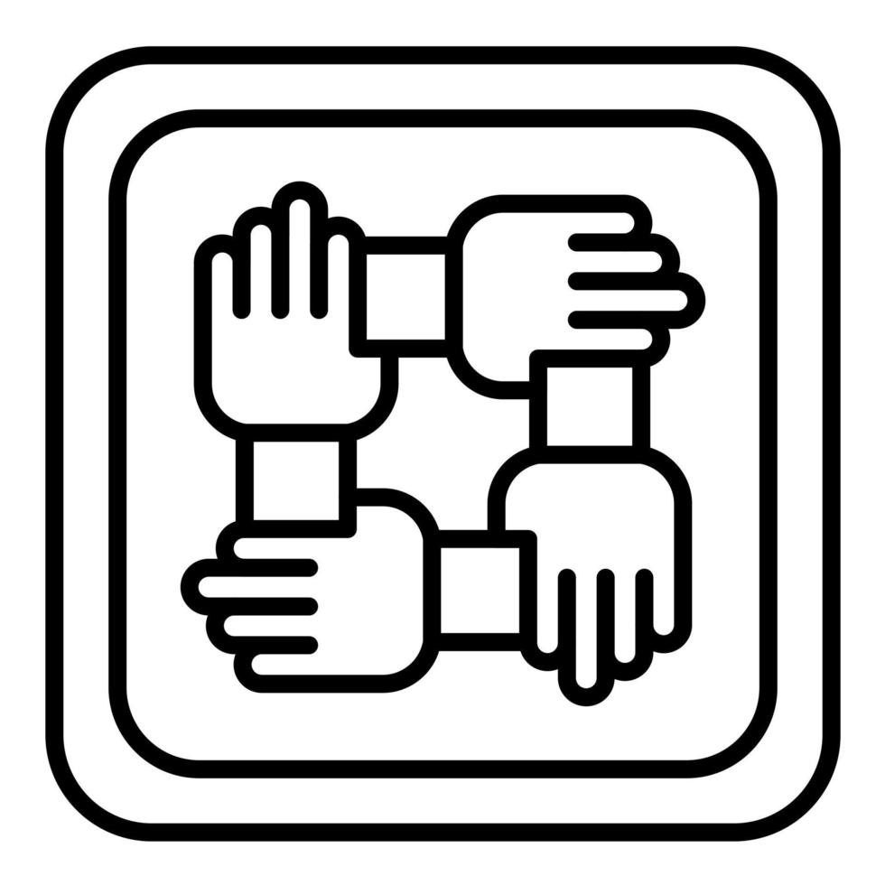 Cooperation Line Icon vector