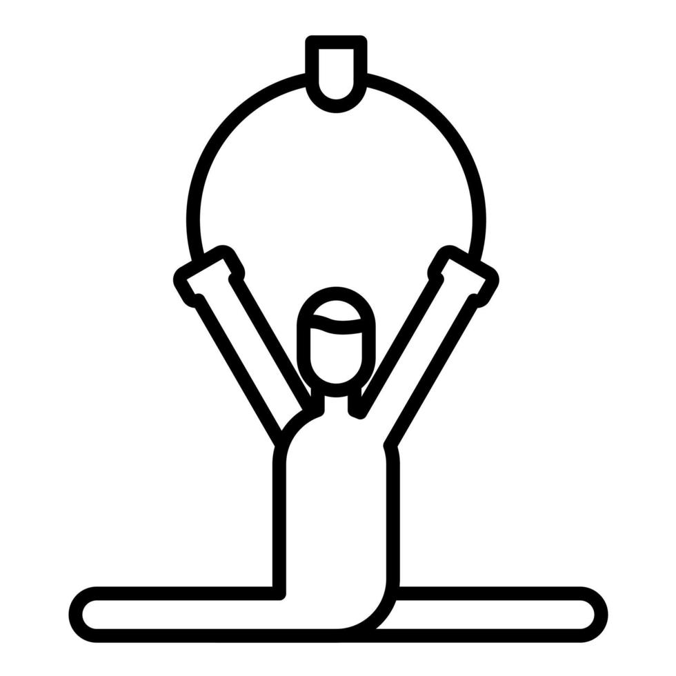Trapeze Artist Line Icon vector