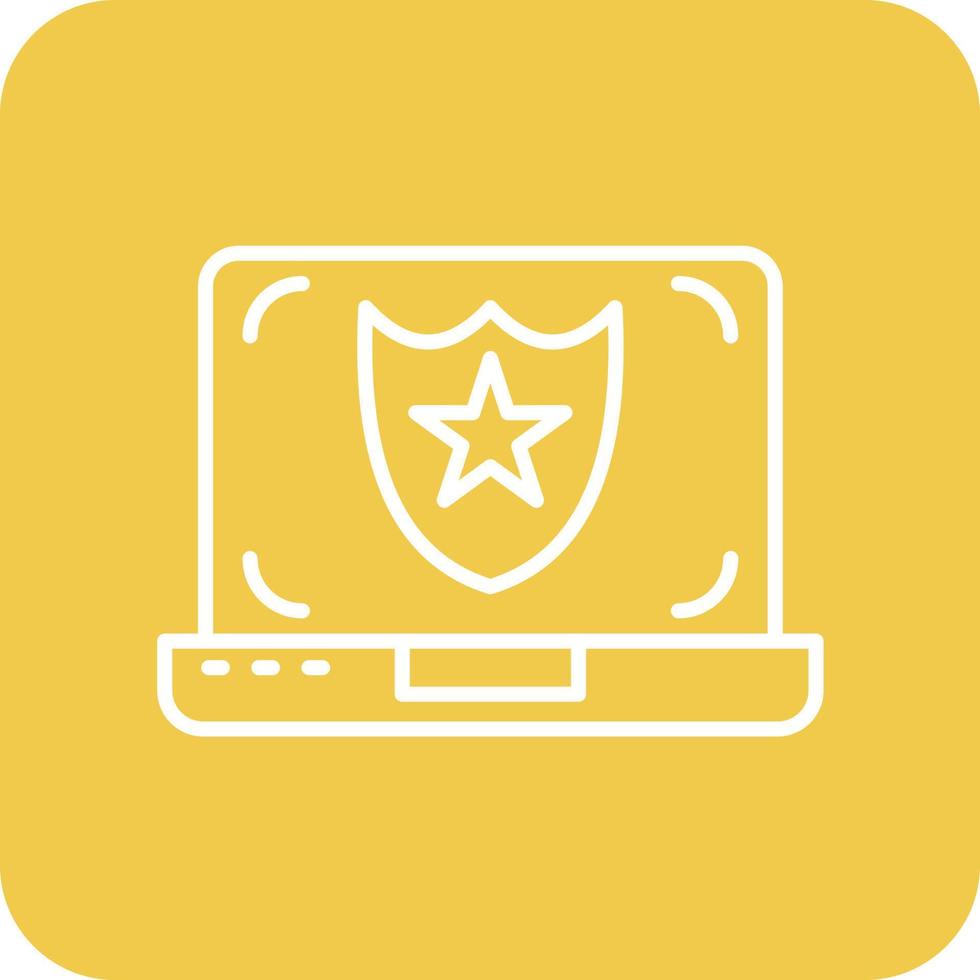 Online Police Line Round Corner Background Icons vector