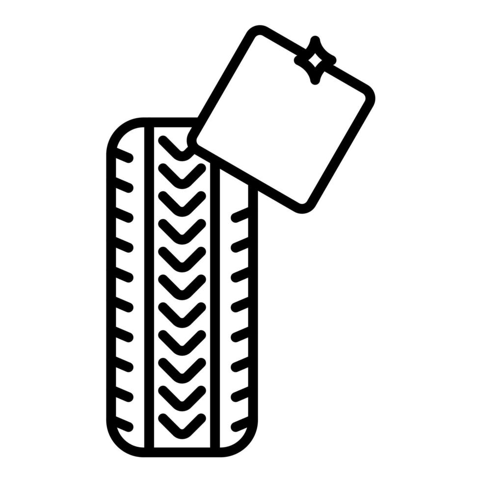 Tire Cleaning Line Icon vector
