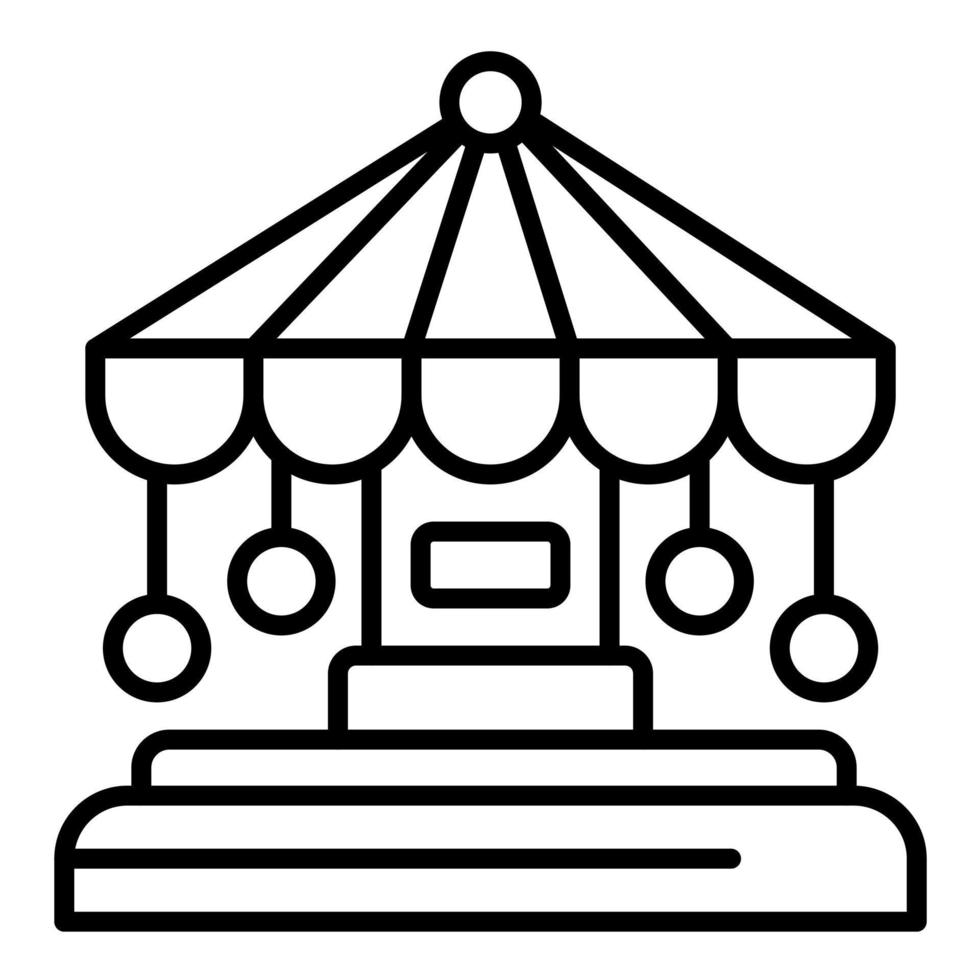 Amusement Park Line Icon vector