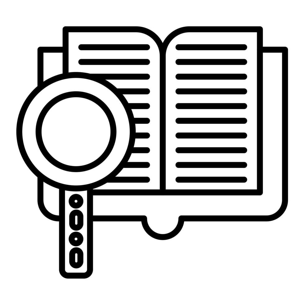 Research Line Icon vector