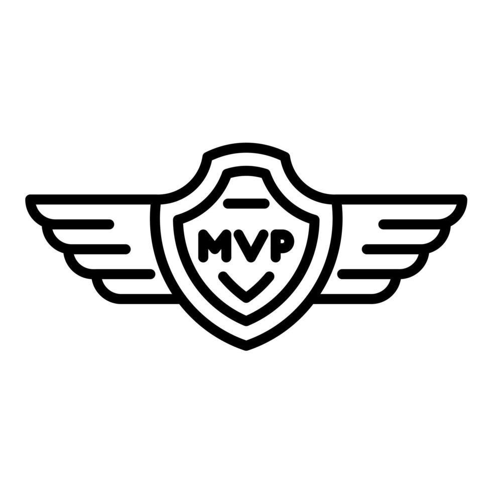 icono de línea mvp vector