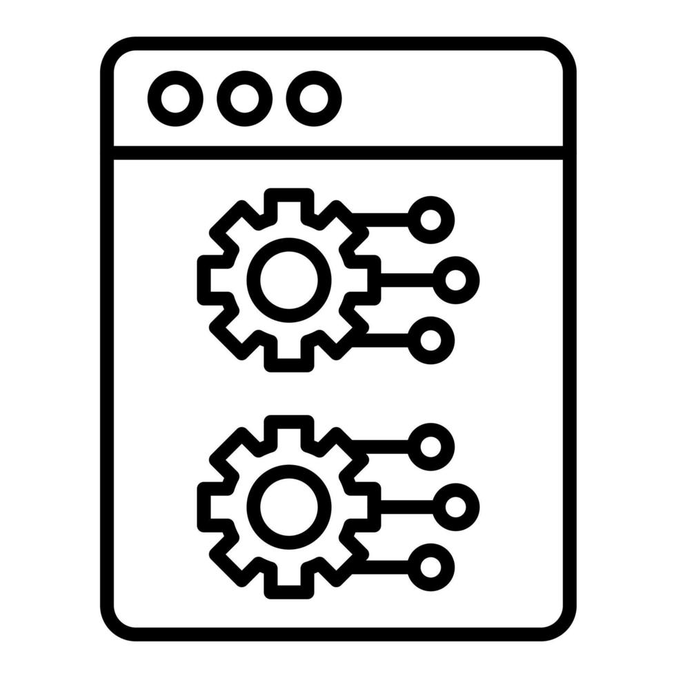 Functionality Line Icon vector