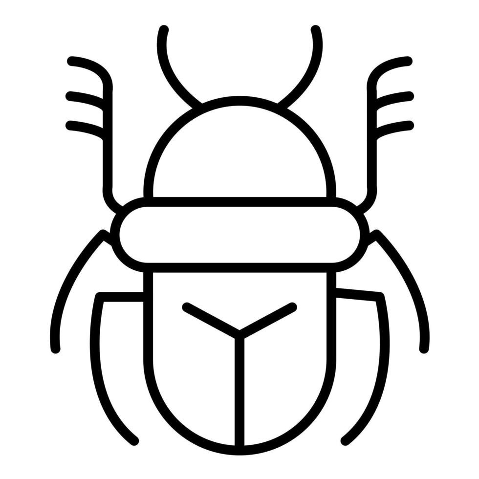 Scarab Line Icon vector