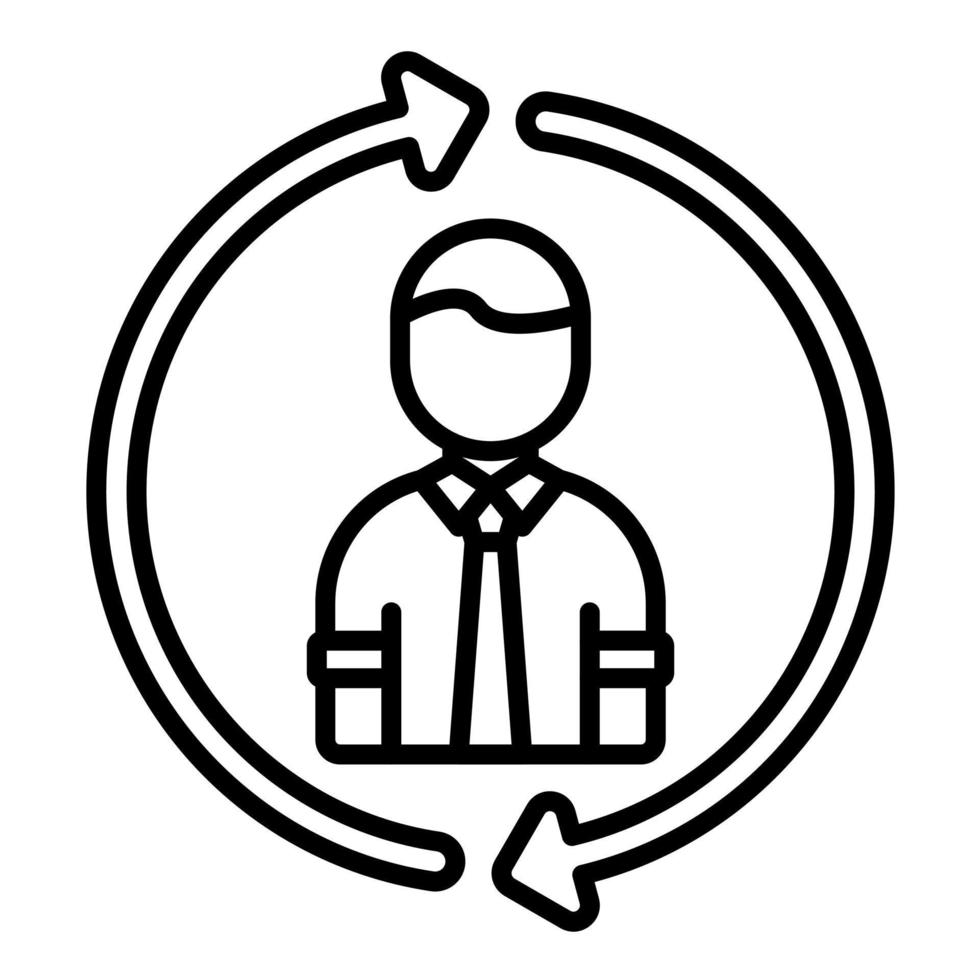 Job Rotation Line Icon vector