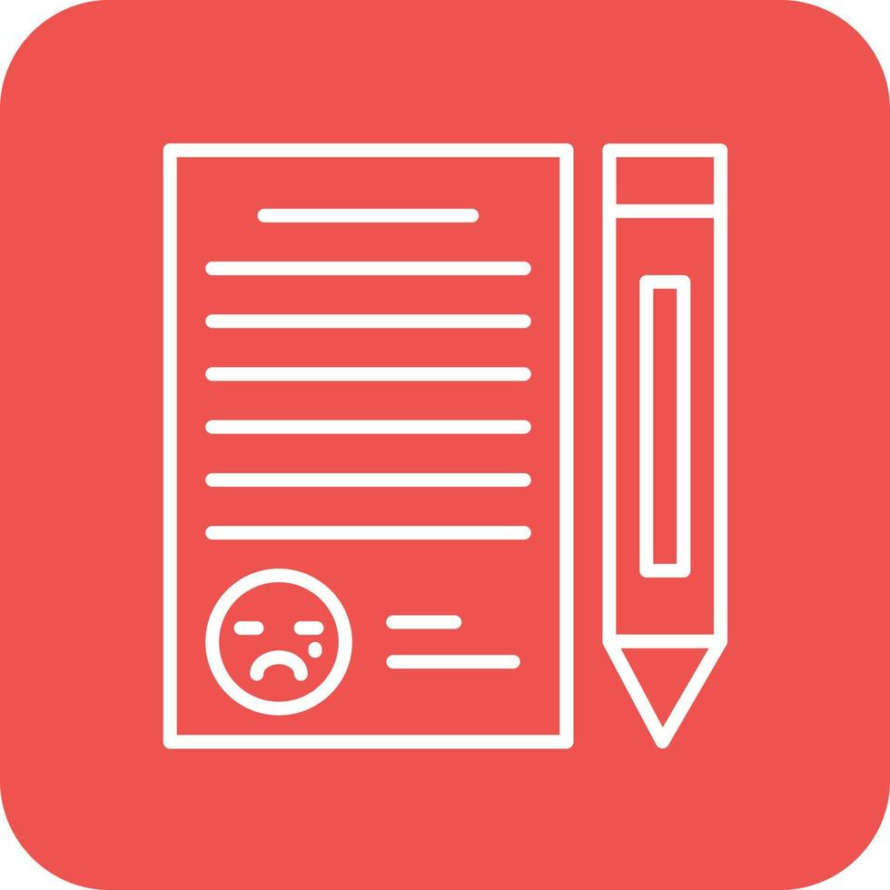 Apology Line Round Corner Background Icons vector