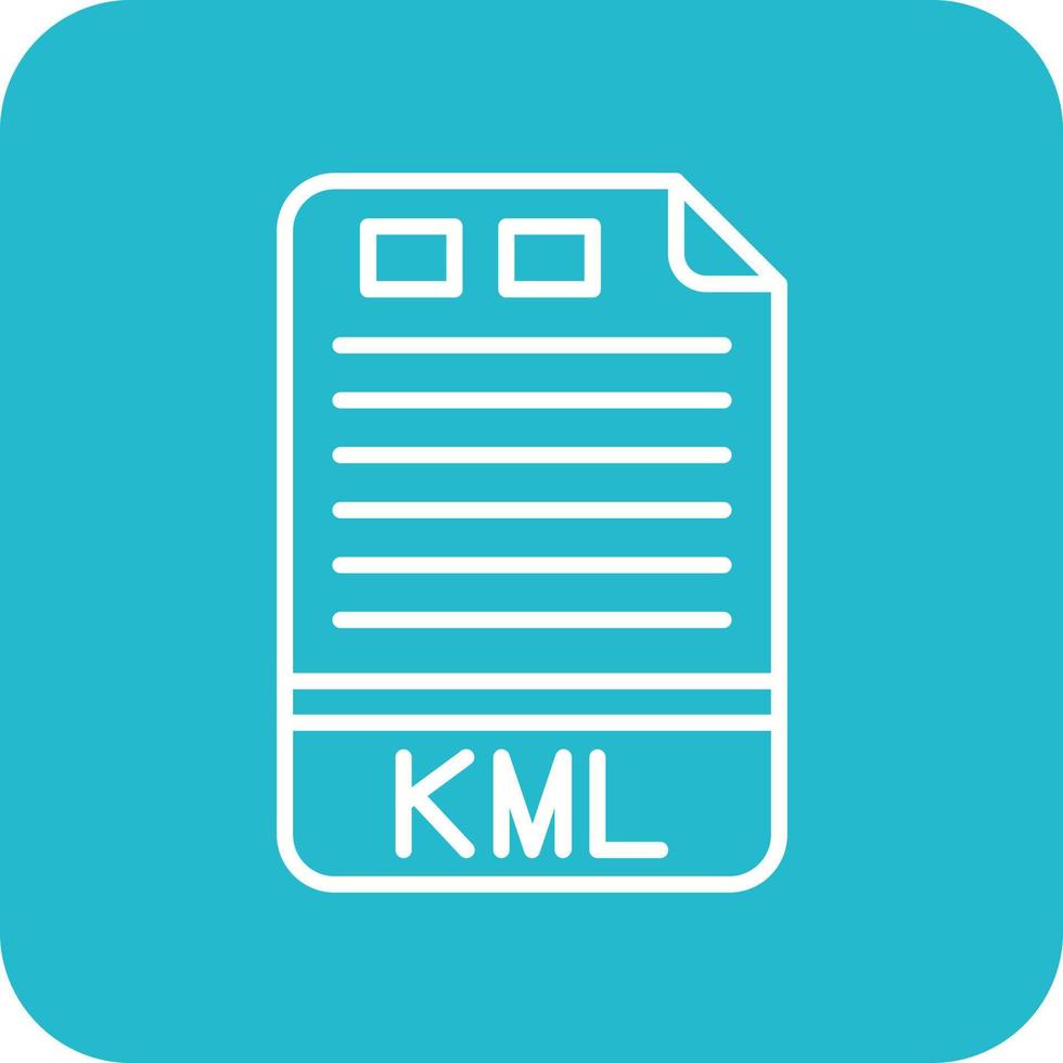 KML Line Round Corner Background Icons vector